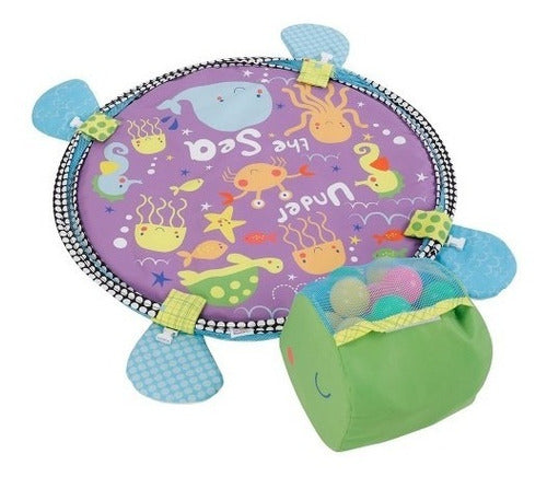 3-in-1 Baby Gym Playmat with Soft Blanket and Mobile Turtle 15