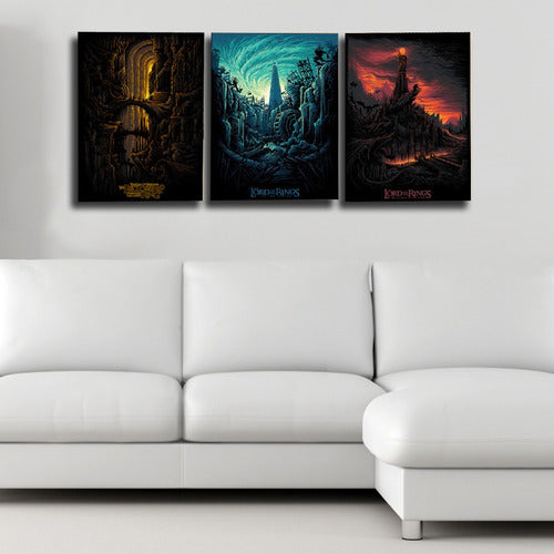 Triptych Print 90x40x4cm Lord of the Rings Trilogy Movie 1