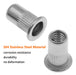 60pcs M5 Stainless Steel Threaded Rivet Nuts (5x13mm) 2