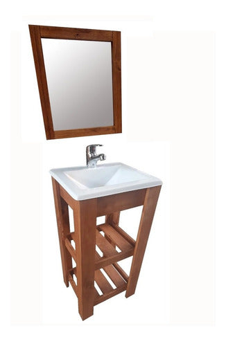 NOVO HOGAR 40cm Freestanding Vanity with Sink, Mirror + Faucet - Free Shipping 1