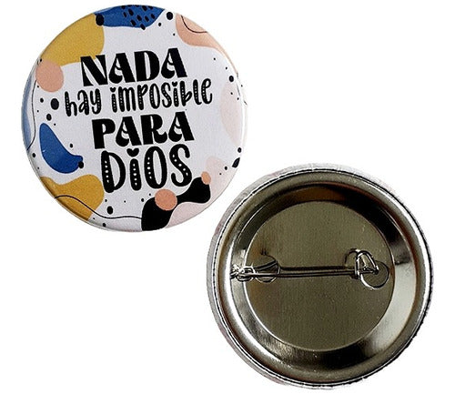 Pack of 60 Christian Quotes Button Pins 0