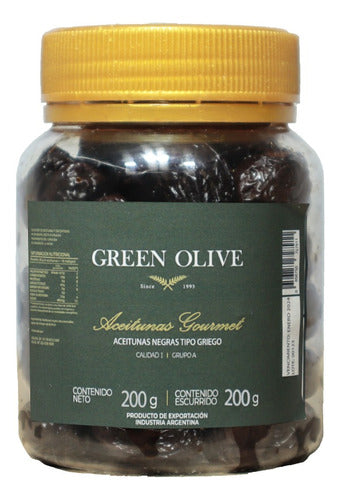 Greek Black Natural Olives Green Olive x 200g Pet Jar 0