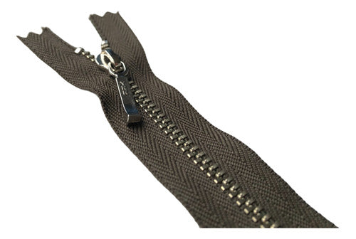 YKK Silver Metal Zipper Pull Chain 4 Fixed 16cm - Pack of 2 0