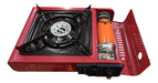 Portable Butane Gas Camping Stove + 4 Canisters + Case 17