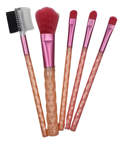 Set of 5 Mini Brushes and Facial Makeup Brushes by Lefemme 0
