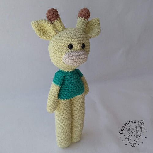 Handmade Crochet Giraffe Long Legs Amigurumi Toy with Gift Card 1