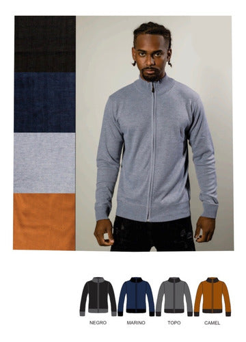 Men's Imported Half-Zip Cardigan Sweater 4