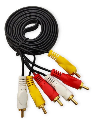 Pack of 12 Sunstech RCA Audio & Video Stereo Cables - 1.5m Wholesale 1
