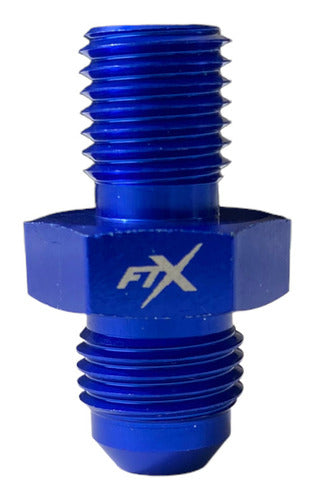 Straight AN6 to M12 X 1.5 Blue Connection Union Ftx Fueltech 1