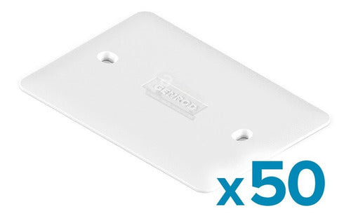Blind Cover for Embedding Box Genrod Rectangular PVC 10x5 Pack of 50 1