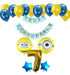 Minions Balloons Set: 2 Balloons + Banner + Large Number + 2 Stars + 12 Latex 6