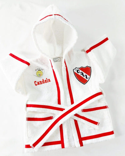 Personalized Newborn Hooded Bathrobe Independiente 0