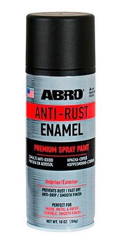 ABRO Anti-Rust 2-In-1 Matte Black Aerosol Paint 284ml Free Shipping 0