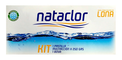 Swimming Pool Chlorine Tablets Kit 250g + Nataclor Floating Chlorine Dispenser 1