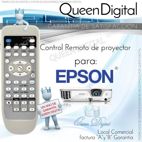 Remote Control for Epson W12+ W15+ W17+ W18+ W32+ Projectors 1