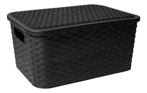 Set of 3 Medium Simulated Rattan Organizer Boxes - Special Offer! 0