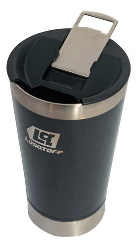 Lusqtoff 530ml Stainless Steel Thermal Beer Mug with Lid 1