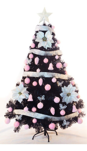 Canadian Black Christmas Tree 1.50m + 48-Piece Kit by Sheshu 0