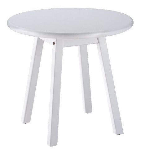 Tramontina Living White Round Coffee Table 50cm D 65cm H 0