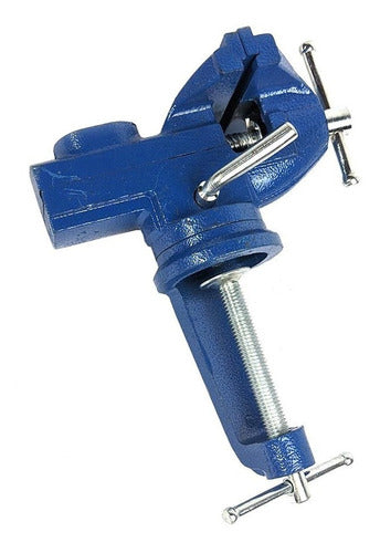 Portable Bench Vise with Swivel Base and 80 mm Anvil 2