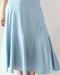 Plain Long Skirt with Pleats in Waistband Cotton Spiga 31 #4412 19