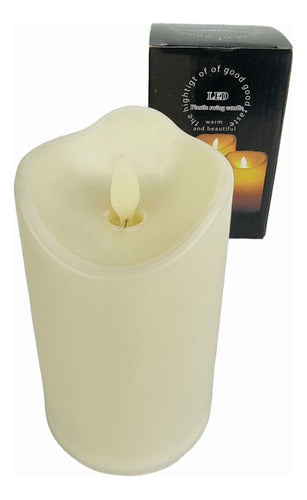 Set of 4 Flickering Warm Light Ivory Candles with Motion 0