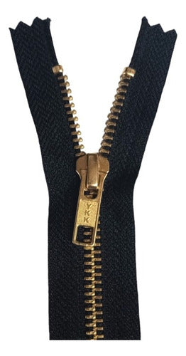 YKK Reinforced Bronze Zipper for Jeans - 18 cm Long 0