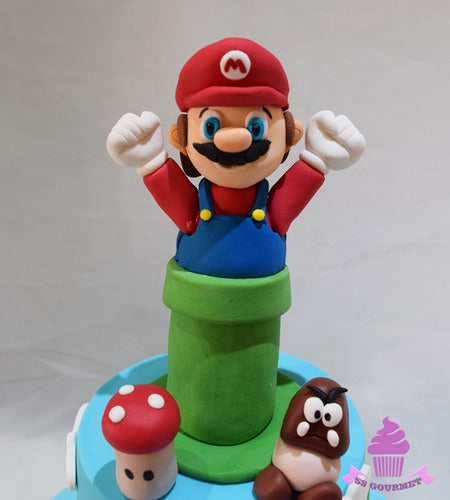 Super Mario Bros Luigi Customized Theme Cake 1