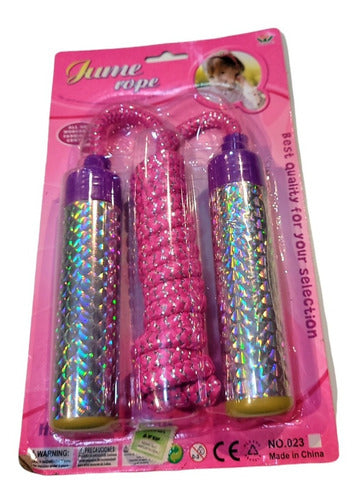 Children's Jump Rope with Glittery Plastic Handle 2