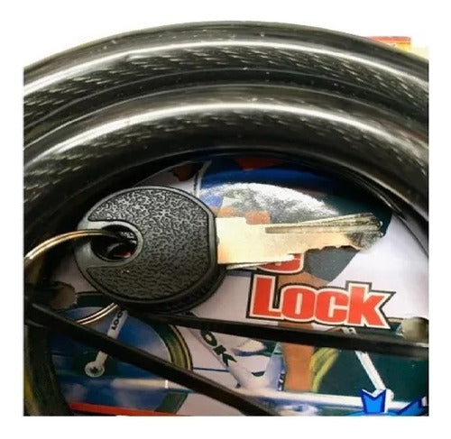 Geko Bike Motorcycle Braided Steel Cable Lock 100cm 4