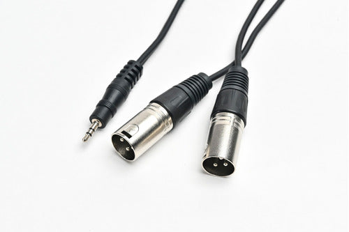 Pro Audio Professional Mini Plug to 2 Canon XLR Male Cable 3.6 Meters 0
