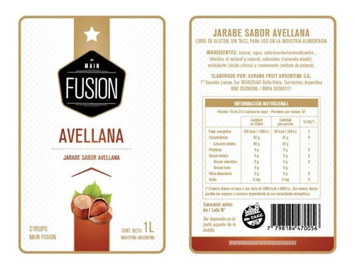Main Fusion IAC Hazelnut Flavor Syrups for Cafeteria 2