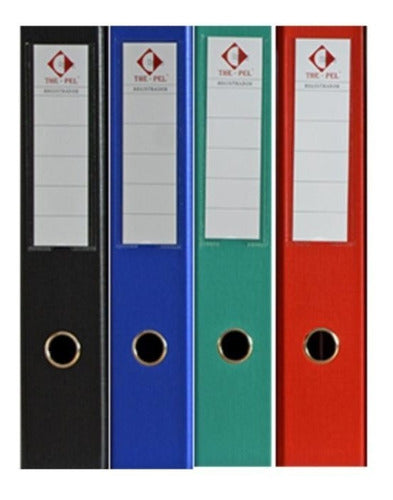 Premium PVC Oficio Size Ring Binders Mix Pack of 4 Colors 0