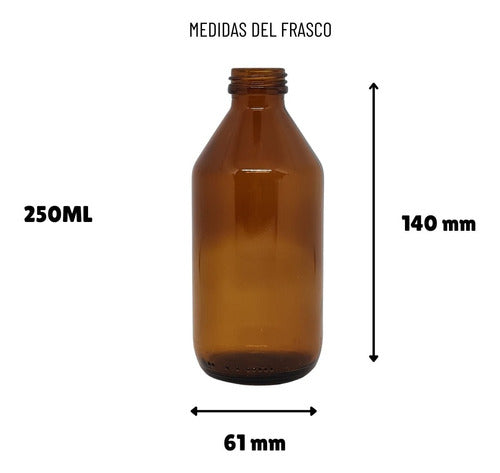 10 Bottles Amber Glass Syrup 250ml White Spray 2