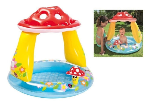 Inflatable Mushroom-Shaped Pool with Roof Intex Honguito New Model 0