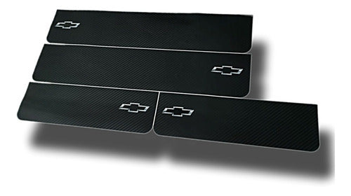 Chevrolet Onix Chrome Door Sill Cover Set with 4 Chrome Badges 0