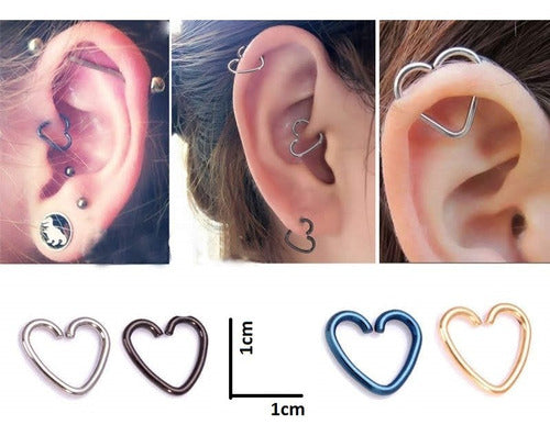 Heart Cartilage Helix Tragus Daith Ear Piercing 1