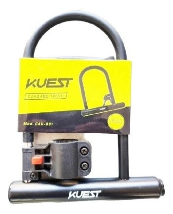 Kuest Motorcycle Bicycle U-Lock Anti-Theft Security Lock 2 Keys New 2