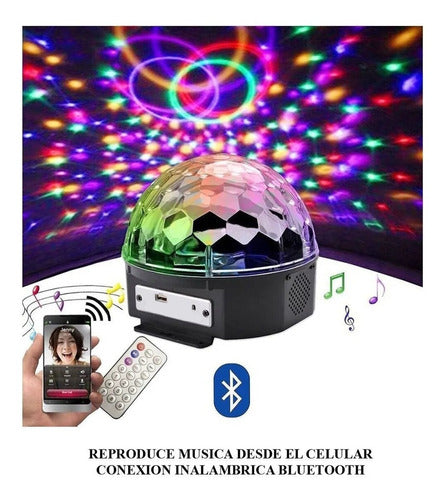 LED Bluetooth Audio-Rhythmic Ball with USB DJ Lights + Pendrive 2