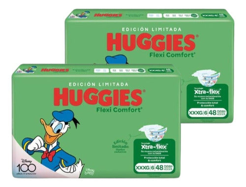 2 Huggies Active Flexi Comfort Diapers Xxxg 48 Count +18kg 0