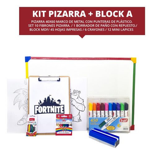 Art Kit for Kids - Child Set Chalkboard 60x40 Sonic 1