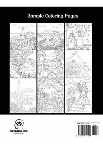Book: 100 Summer Scenes An Adult Coloring Book Featuring 100 Fun 1