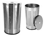 Stainless Steel Laundry Basket 46 Liters with Lid 0