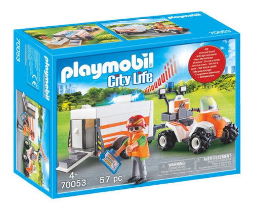 Playmobil 70053 Rescue Quad Bike with Mobile Clinic 0