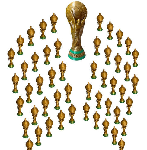 World Cup + 60 Souvenir Keychain Cups Birthday Kit 0