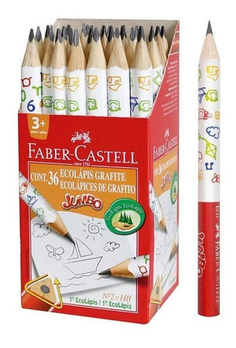 Faber-Castell Eco Jumbo Black Pencil N°2 Graphite x 1 Unit 0