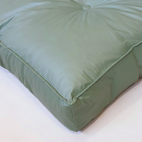 Eco Leather Daybed Mattress 190 x 80 cm + 2 Backrests 1
