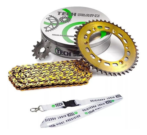 Tech Transmission Kit for Honda CBX250 Twister with 13-37 Golden Chain Avant 0