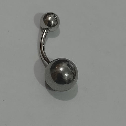 1 Silver Smooth Surgical Steel Belly Button Piercing 1