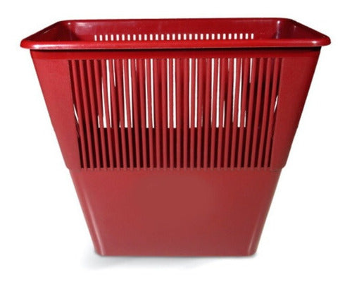 Rectangular Perforated Plastic Trash Bin by Colombraro 0